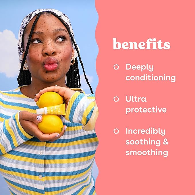 eos Limited Edition 24H Moisture Super Balm, Strawberry Limoncello - Hydrating, Moisturizing Lip Treatment, For Dry Lips, Shea Butter, Cruelty-Free, 0.35 fl oz