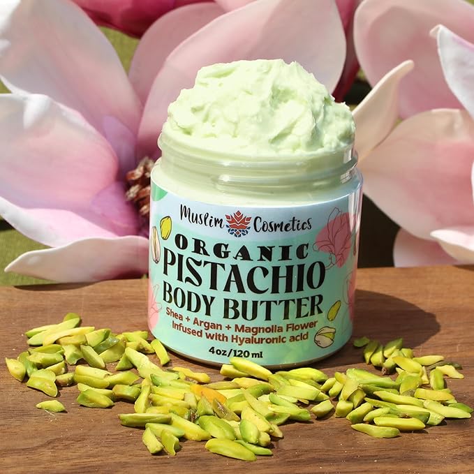 Organic Pistachio body butter | Magnolia fragrance | 100% Organic Shea butter | Super moisturising & Luxurious || Made in Canada Pistachio Body butter (4oz (120ml))