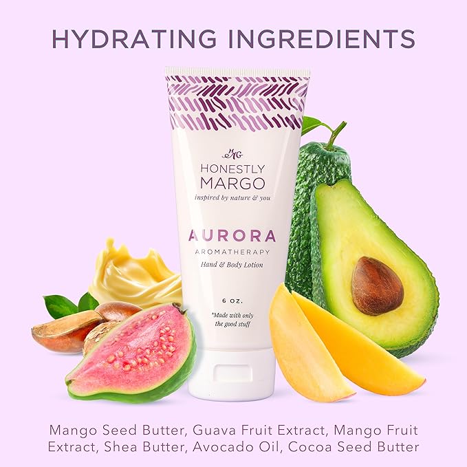 Honestly Margo Aromatherapy Hand & Body Lotion (Lavender, 6 Oz) – Hydrating Moisturizer with Essential Oils, Clean, Cruelty-Free Body Care, Must-Have Bath Products, Hand Cream & Body Moisturizer