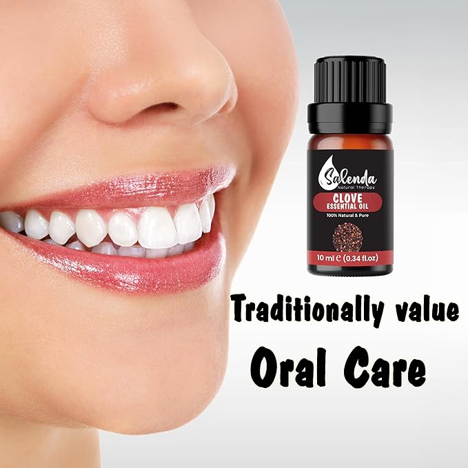 Clove Essential Oil for Diffusers for Home, Clove Oil for Teeth and Gums, Aromatherapy Oils, 100% Pure Natural, 0.34 Fl Oz (10 ml)