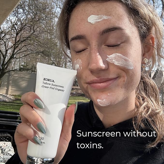 Korua Grass Fed Tallow Sunscreen 80ML with Non Nano Zinc Oxide 25%