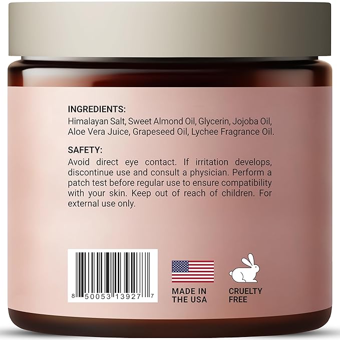 SOULSPA PURE Himalayan Foot & Body Scrub - Luxurious Himalayan Pink Salt Scrub & Mineral Rich Exfoliating Body Scrub for Refreshed and Radiant Skin, 10 oz