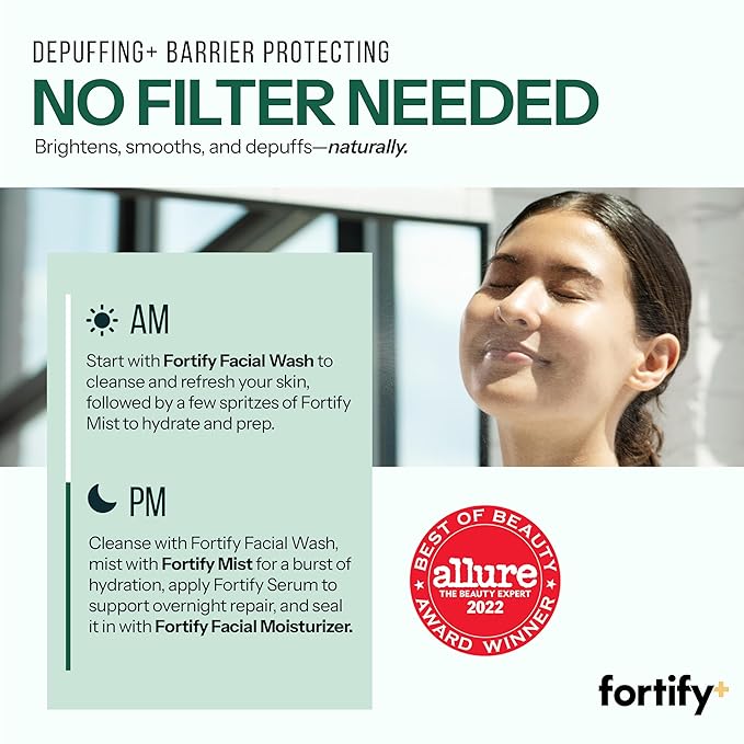 Fortify Skincare Hydrating Face Mist with Hyaluronic Acid & Niacinamide - 3-in-1: Detox, Treat, Boost - Dermatologist Tested - Fragrance-Free, For All Skin Types - Korean Skin Care - 2.87oz - 2 Pack