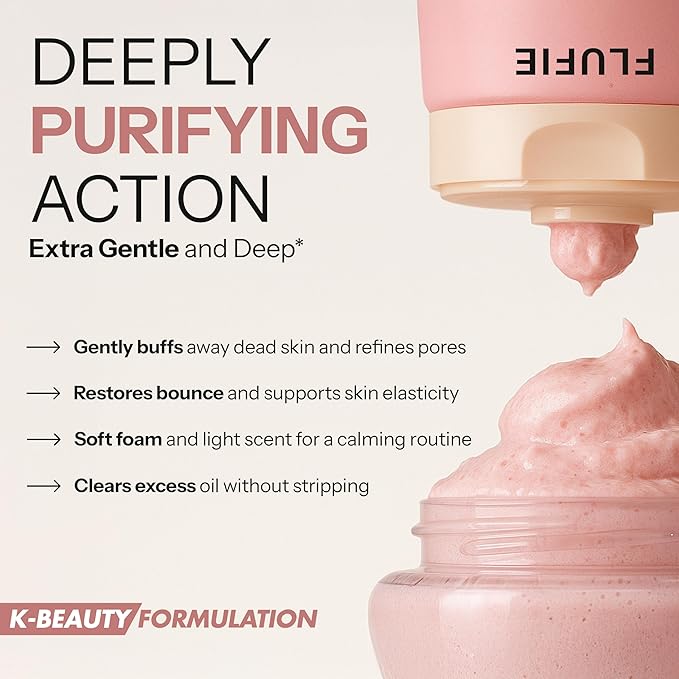 Whipped Facial Cleanser with Collagen & Red Bean – Gentle Exfoliating, Hydrating & Brightening for Smooth Skin – Dermatologist Tested, Anti-Aging, Korean Skin Care – Clean Beauty – 4.4 Oz