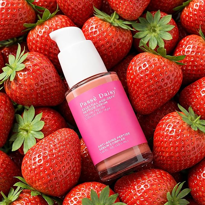 Peptide Celestial Age-Defy Peptide Serum, Anti-Aging Peptide Serum Complex, Reduction in Appearance of Fine Lines, Pink Smoothie Serum, Vegan & Plant Based