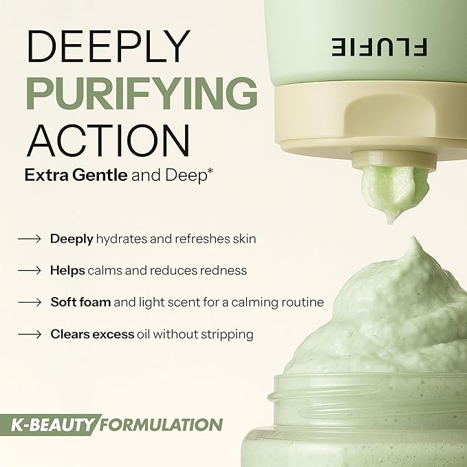 Whipped Facial Cleanser with Hyaluronic Acid & Green Tea – Deep Hydration & Gentle Pore Care – Dermatologist Tested, Anti-Aging, Korean Skin Care – Vegan, Cruelty-Free, Paraben-Free – 4.4 oz
