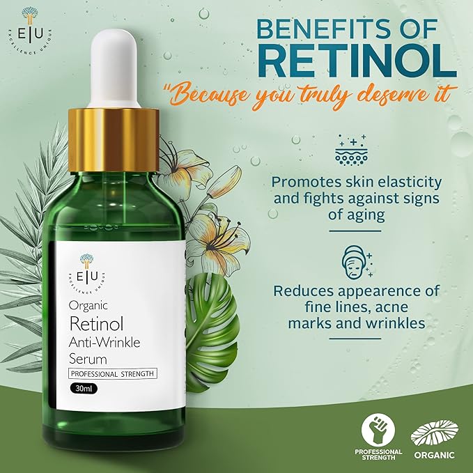 Retinol Serum for Face - Anti-Aging Powerhouse: Reduce Fine Lines, Wrinkles, and Skin Discoloration with Advanced Retinol for Face Serum - Daily Facial Treatment for Smoother, Brighter, Radiant Skin