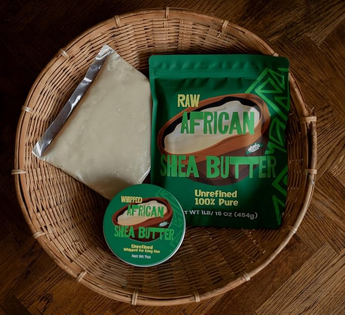 Raw African Shea Butter Unrefined Bulk 1LB | 100% Pure for Soap Making, Body Butter, Skin, Hair, Eczema