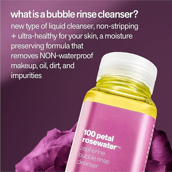 Facewater 100 Petal Rosewater Zepherine Bubble Rinse Cleanser