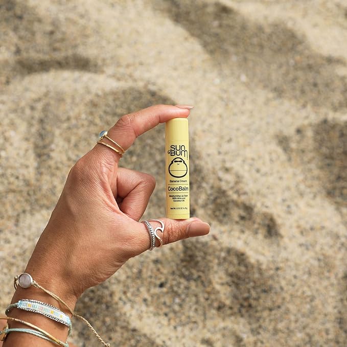 Sun Bum Banana Cream Cocobalm | Hydrating Lip Balm with Aloe | Hypoallergenic, Paraben Free, Silicone Free,| 0.15oz Stick (Pack of 2)