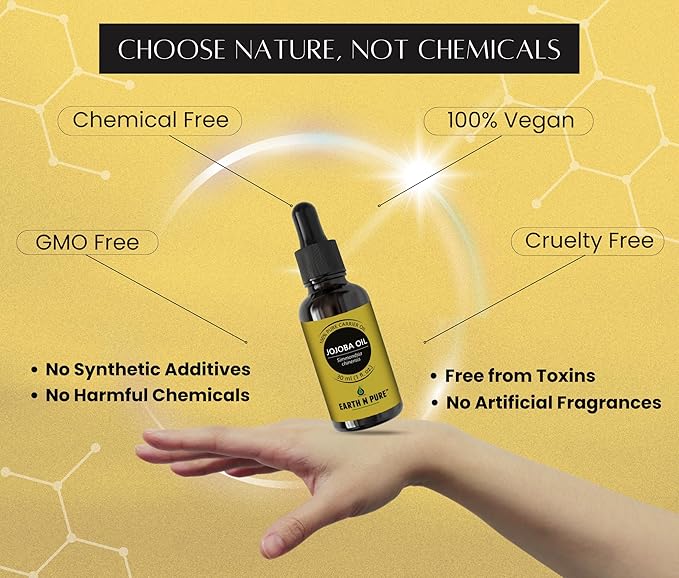 Earth N Pure Jojoba Oil Cold Pressed Natural and Therapeutic Grade for Skin & Hair 30 ml