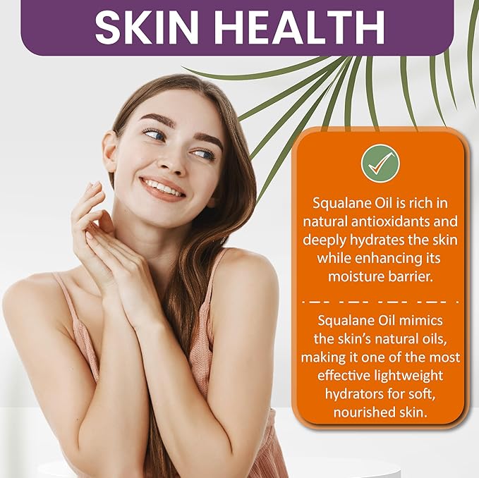 Dr Joe Lab Squalane Oil Pure Plant Derived Refined Cold Pressed Squalene From Olives Vegan Undiluted Bulk Carrier Oil for Face Skin Hair Body Cosmetics Natural Cleanser Moisturizer (8 oz)