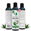 Earth's Daughter Organic Aloe Vera Gel from Fresh Cut 100% Pure Organic Aloe leaves – Fast Absorbing for Face, Skin, Hair & Body – Vegan, Unscented, Natural - 8 Oz USA Made
