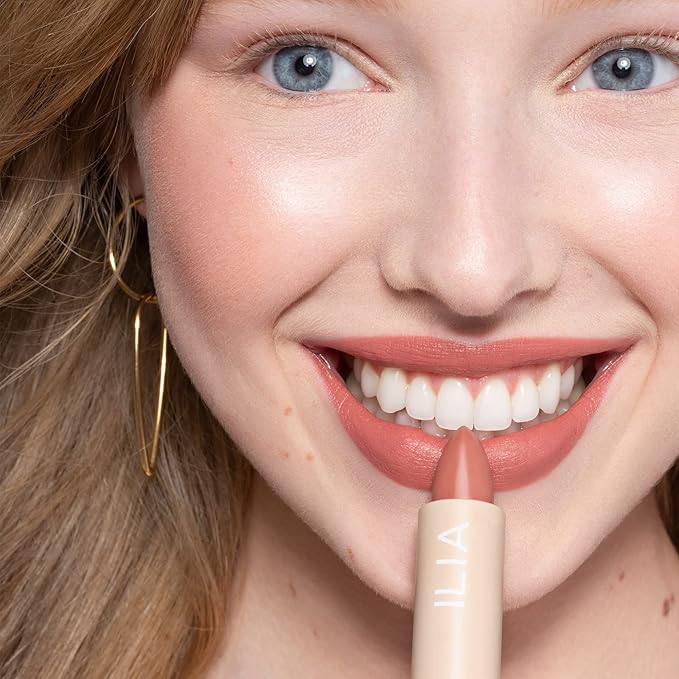 ILIA - Color Block Lipstick | Non-Toxic, Vegan, Cruelty-Free, Hydrating + Long Lasting, No Budge Color with Full Coverage (Amberlight (French Nude With Neutral Undertones), 0.14 oz | 4 g)