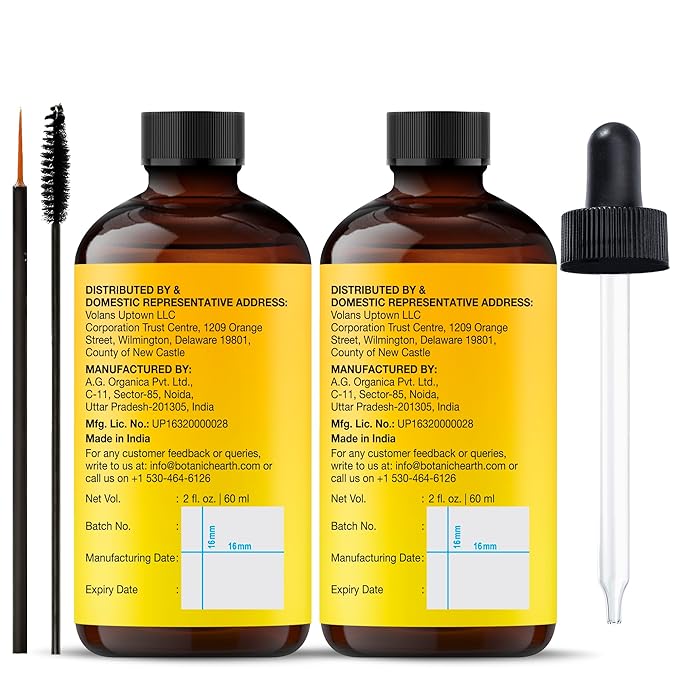 Botanic Hearth Vitamin E Oil 2 Fl Oz (2pack) |100% Pure and Natural- Cold Pressed & Hexane Free Natural Hair Growth Oil for Eyelashes, Eyebrows, Skin, Body, Face, Nails & Scalp