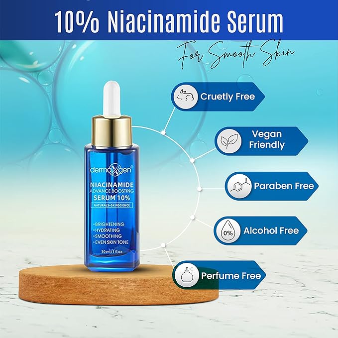 10% Niacinamide Serum for Face – Advanced Formula for Smooth Pores & Uneven Skin Tone – Niacinamide Face Serum for Oily, Acne & Dull Skin – Helps Clear Blemishes & Improve Clarity – 1 Fl Oz