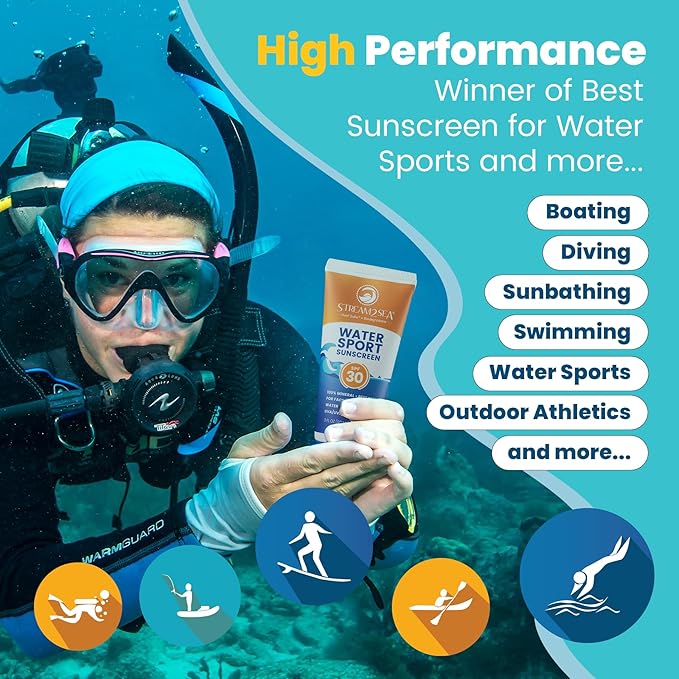 STREAM 2 SEA SPF 20 Tinted Sunscreen Biodegradable and Reef Safe, 1 Fl oz Travel Size Pack of 3, Paraben Free Non Greasy and Moisturizing Mineral Sunscreen For Face and Body Against UVA and UVB