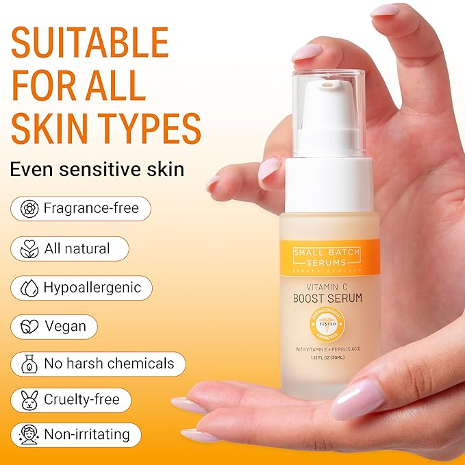Vitamin C Brightening Face Serum - Enhanced Vitamin C Skin Formula with Hyaluronic Acid, Ferulic Acid & Vitamin E for Anti-Aging & Anti Wrinkle Glowing Face Serum for Women - Made in California, USA