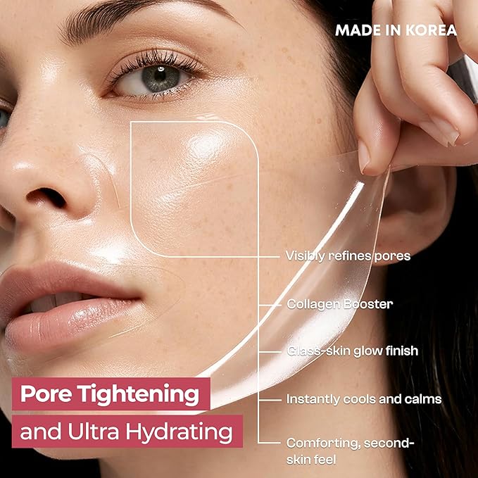 Hydrogel Collagen Face Mask – Overnight Hydrating & Firming Treatment for Dry or Mature Skin – Dermatologist Tested, Anti Aging Korean Skin Care, Vegan, Clean Beauty – Pack of 5