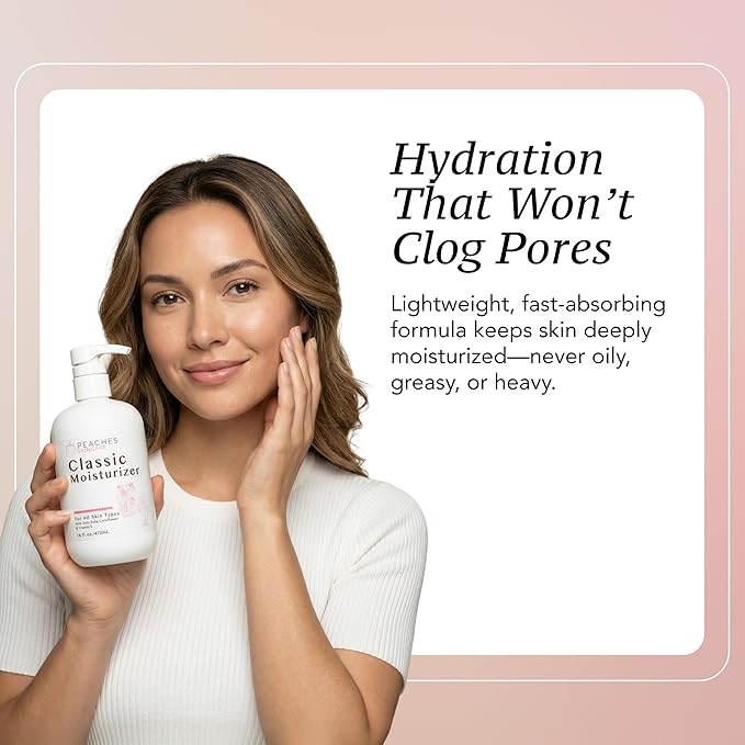 Hydrating Vegan Moisturizer with Vitamin E, Gotu Kola, and Pineapple – Age-Defying Face Cream for All Skin Types – Classic Moisturizer (16 oz)