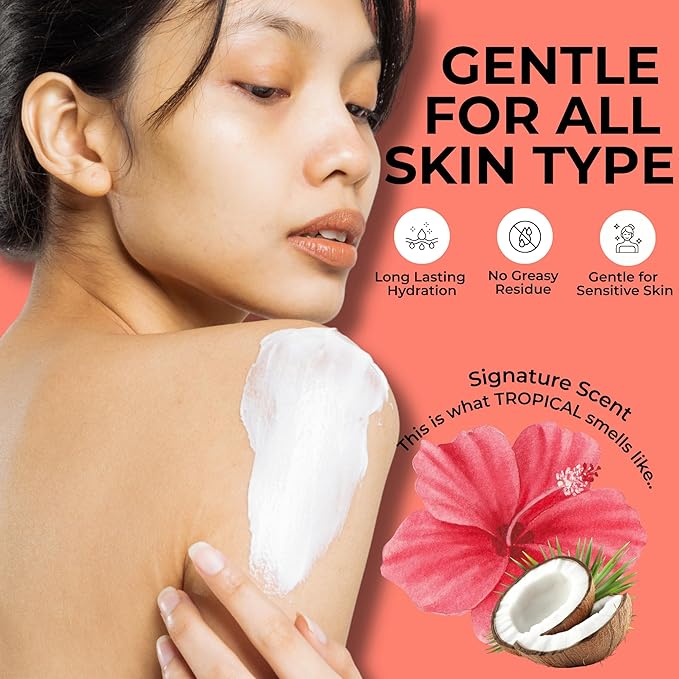 DANI Naturals Coconut Hibiscus Hydrating Lotion, Vegan, Paraben-Free, Made with Organic Ingredients, 12 fl oz