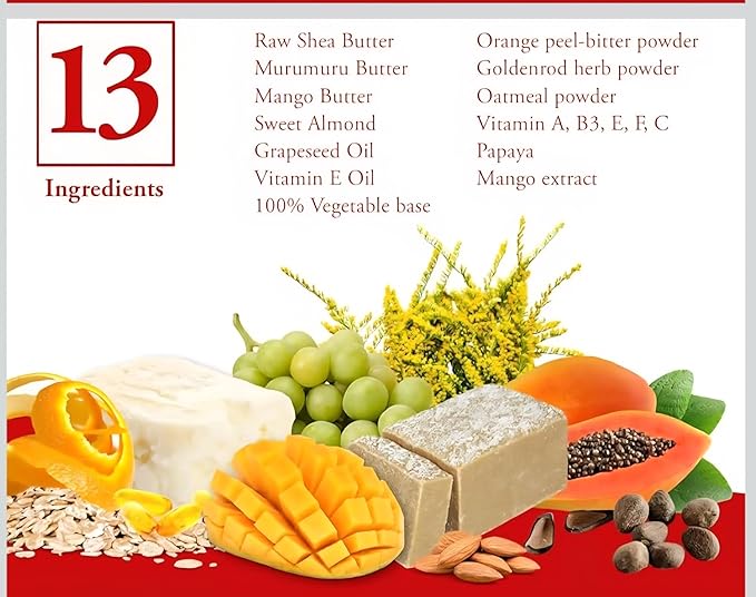 Mango Butter Extreme body Butter – 14 oz | Whipped Shea, Vitamin B3 & Orange Peel | Deep Moisture & Radiance
