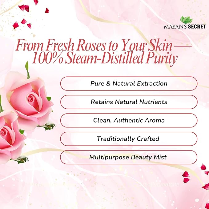 Pure Carrier and Essential Oils for Skin Care, Hair, Body Moisturizer for Face-Anti Aging Skin Care (Rose Water Hydrosol, 4oz)