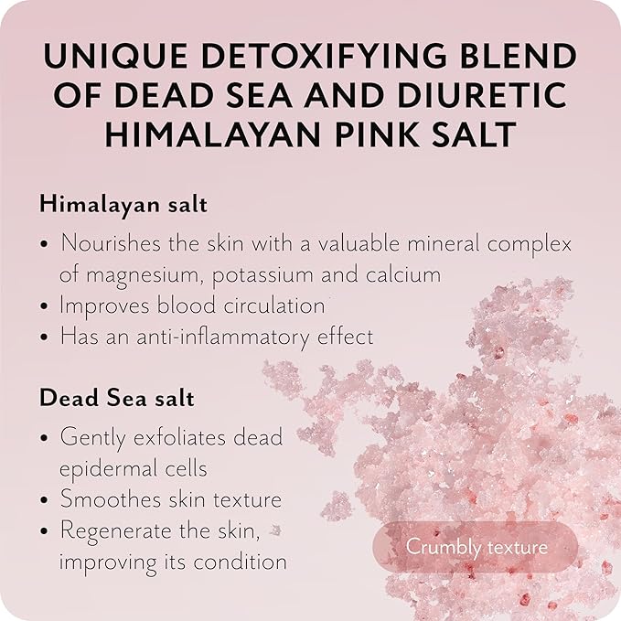 THE ACT Detox Organic Body Scrub with Himalayan & Sea Salt - Anti Cellulite Nourishing Restores Cleanser Scrubs for Legs, Feet, Hands - Gifts for Women Men, Home Spa Care, Vegan (10.58 Oz, Grapefruit)