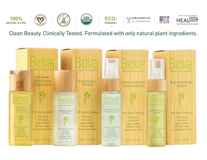 Biovaj Rejuvenating Serum – Anti-Aging Botanical Face Serum for Wrinkles & Fine Lines, Firms, Lifts, Hydrates & Balances Sebum, 100% Clean Natural Skincare, Vegan, Cruelty-Free, Clinically Tested