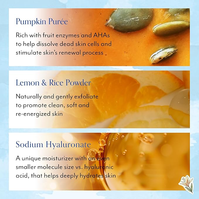 Bliss Gilmore Girls x Pumpkin Powerhouse Resurfacing & Exfoliating Pumpkin and AHA Facial Mask with Plaid Spa Headband