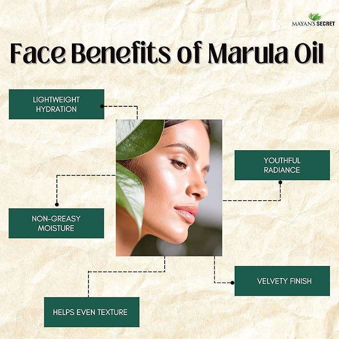 Marula Oil USDA Certified Organic, Virgin, Cold Pressing, Unrefined Luxury Oil for Face, Body, Lips, Hair, Nails, Shampoo, Conditioner, Lotion, Face Serum