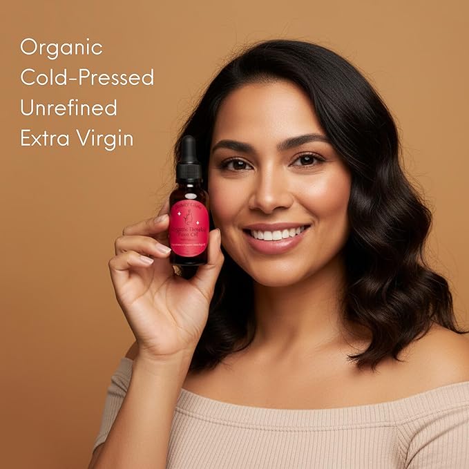 Organic Rosehip Oil for Face Anti-Aging Miracle Facial Moisturizer for Face & Gua Sha Cold Pressed Serum Natural Skincare Fortifying Hydrates Skin Moisturizing Beauty Glow 1 Fl Oz