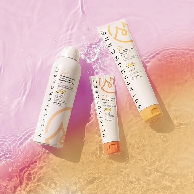 Solara Suncare - Go! Mineral Defense SPORT Superfruit Body Sunscreen, SPF 50 | EWG Verified, Vegan, Cruelty-Free, Reef-Friendly | Unscented, Sensitive Skin Safe, Water-Resistant (5 fl oz | 147 ml)