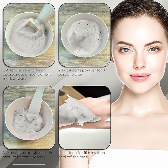 Vajacial Hydro Jelly Mask Powder for Face, Jelly Mask for Facials Professional, Jelly Facial Mask for Teens and Women. Jelly face mask. (Luxury Caviar)