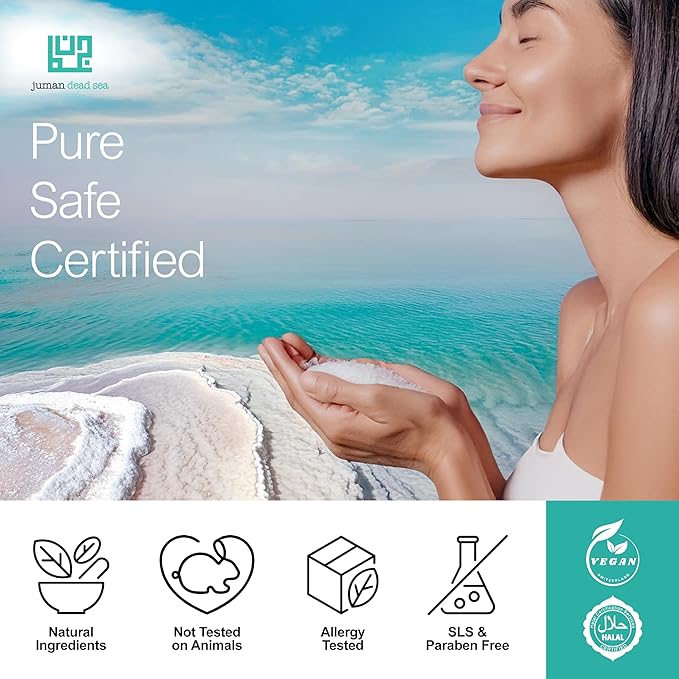 JUMAN Dead Sea Minerals Body Moisturizer | Made with Active Natural Ingredients | Free from Harmful Ingredients | Plant Rich Hydrating Moisturizer with Shea & Cocoa Butter | Cranberry Scent | 7.1oz