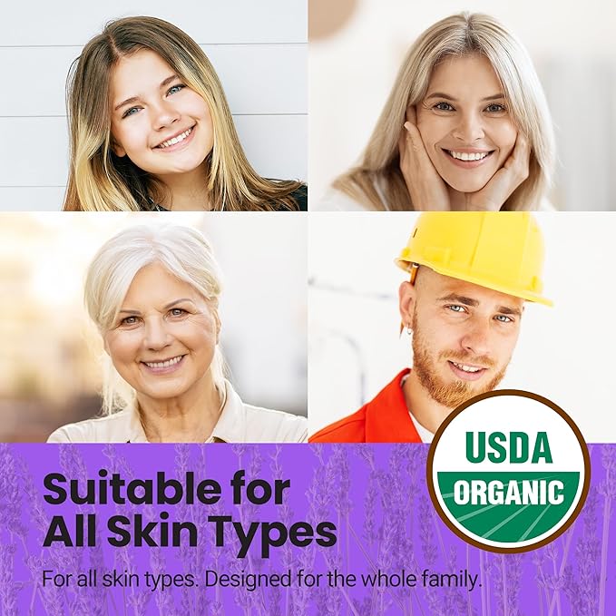 | USDA Organic Lavender Lip Balm – 70% Jojoba Oil with Beeswax – Natural Lavender Essential Oil – Softens, Conditions & Protects Dry Lips – 2-Pack (0.15 oz / 4.6 g Each)
