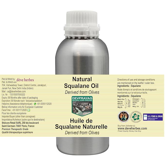 Natural Squalane Oil (derived from Olives) 1250ml (42 oz)