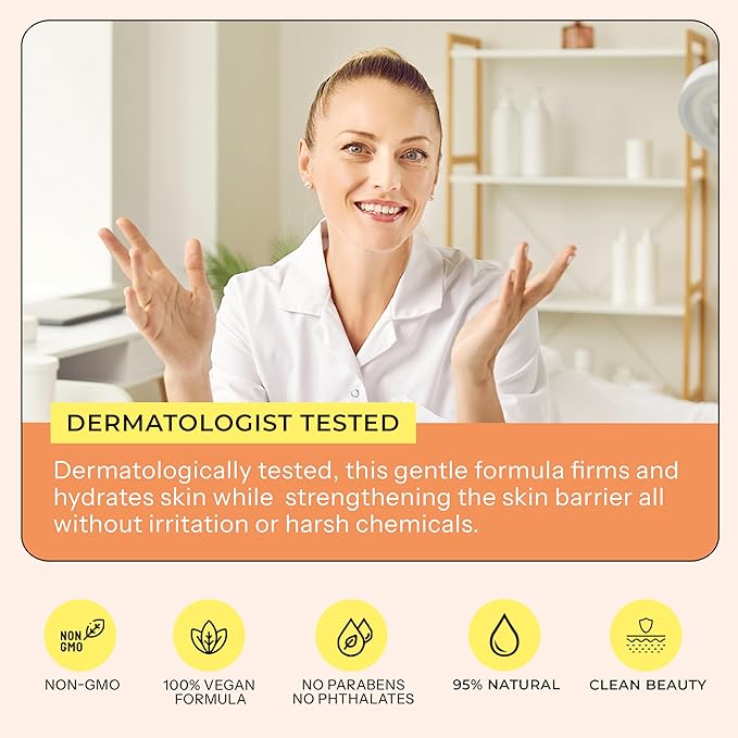 Vitamin C & Ceramide Face Scrub - Dermatologist Tested, Anti Aging Korean Skin Care - Exfoliating Cleanser For Smooth Radiant-Looking Skin - Vegan, Clean Beauty - 6.76 Fl Oz
