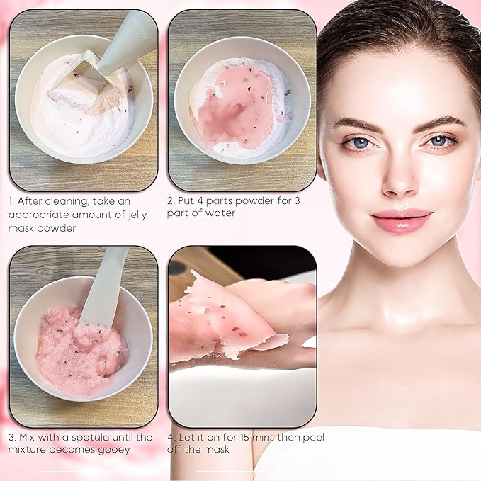 Vajacial Hydro Jelly Mask Powder for Face, Jelly Mask for Facials Professional, Jelly Facial Mask for Teens and Women. Jelly face mask. (Arbutin)