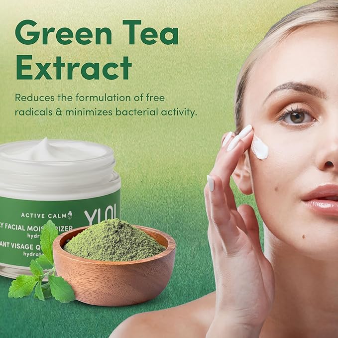YUNI | Plant Based Vegan Moisturizer | Green Tea Extract | Plant Stem Cell Anti-aging | Hydrating Moisturizer | Collagen Boosting Cream | 2oz