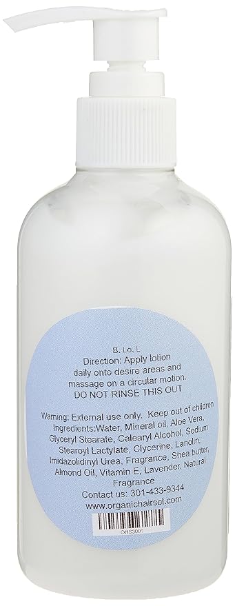 Organic Hair Solution-Body Lotion -Daily Moisturizing- with Soothing Aloe Vera and Vitamin E- Dry Skin, Non-Greasy-Shea Butter, Almond oil- For both Males & Females- Natural Fragrance-Vegan (Lavender)