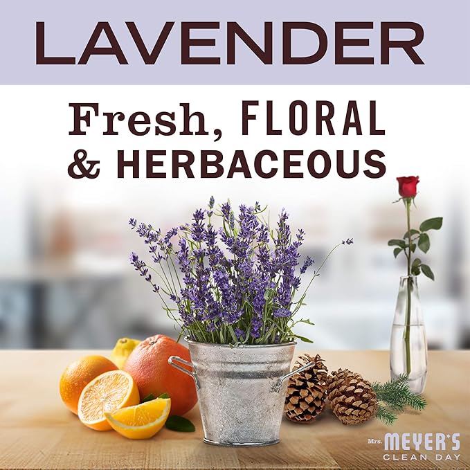 MRS. MEYER'S CLEAN DAY Body Lotion, Long-Lasting, Non-Greasy Moisturizer, Cruelty Free Formula, Lavender Scent, 15.5 oz