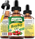 MYVIDAPURE Organic ROSEHIP OIL Certified Organic WILD GROWTH RAW Pure VIRGIN UNREFINED for Face, Body, Hair and Lip Care (1 Fl Oz)