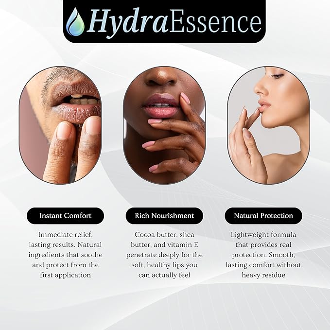 Vanilla Lip Balm 4-Pack – No Menthol No Camphor No Phenol – Natural Formula, Smooth Long-Lasting Moisture for Dry Lips