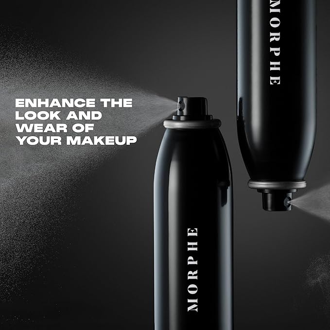 Morphe Mini Continuous Setting Mist - Micro-Fine, Travel Size Makeup Setting Spray with a Natural Radiant Finish - Helps Makeup Resist Caking or Fading & Increases Wear of Foundation (1.3 oz)