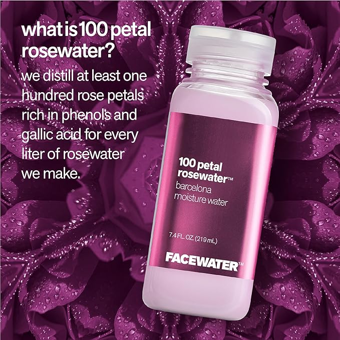 Facewater 100 Petal Rosewater Barcelona Moisture Water