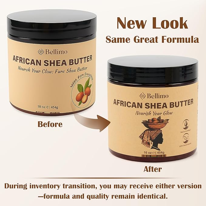 Raw Shea Butter, Unrefined African Shea Butter, Face & Body Care Moisturizer for Homemade Soap, Creams, and Lip Products with Premium Packaging, 16 oz Can