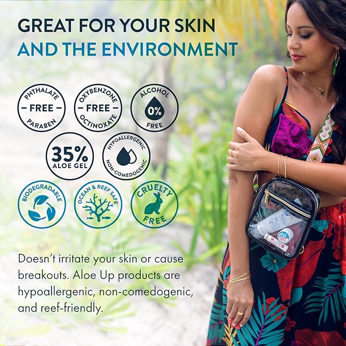 ALOE UP Spa Collection After Sun Light Moisturizer – Hydrating Aloe Vera Lotion with Vitamin E – Lightweight, Soothing & Fast Absorbing – Mineral Oil Free, Peach-Apricot Scent – 4 Oz