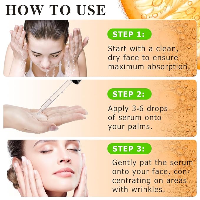 Vitamin C Serum,Anti Aging Facial Serum with Vitamin C,Reduce Dark Spots - Acne & Wrinkles, Brightening Serum, Even Skin Tone, Eye Area, Boost Skin Collagen,Hydrate & Plump Skin 60ml (2pcs)