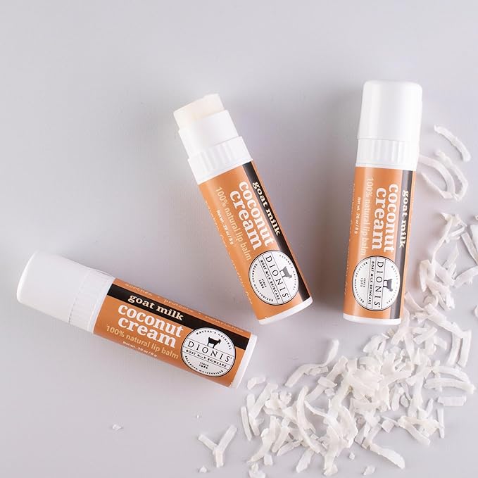 Dionis Goat Milk Lip Balm Coconut Cream 0.28 oz (Pack of 3)